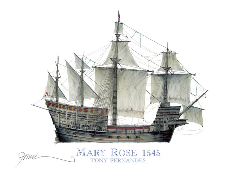 First Day Cover Mary Rose 1545 by Tony Fernandes